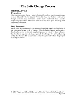 The Satir Change Process 
 
©   2019 Wayne and Eileen Strider adapted from the Virginia Satir Change Model 
Page 7 of 9 
THE