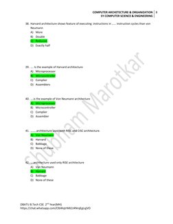 COMPUTER ARCHETECTURE & ORGANIZATION 
SY COMPUTER SCIENCE & ENGINEERING 
8 
 
DBATU B.Tech CSE  2nd Year(MH) 
https://chat.wh