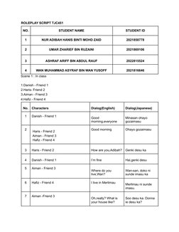 Japanese School Life Roleplay Script | PDF | East Asia | Japan