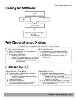 SIE On-Demand Learning Guide 
7 
stcusa.com  |  800.782.1223 
DTCC 
FICC 
Clearing Firms 
NSCC 
Introducing (Correspondent) F