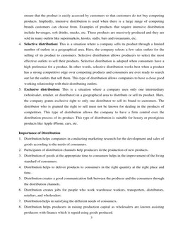 3 
ensure that the product is easily accessed by customers so that customers do not buy competing 
products. Impliedly, i