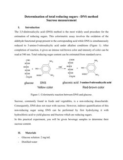 DNS Method for Reducing Sugar Analysis | PDF | Glucose | Sucrose