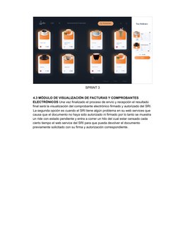 SPRINT 3
4.3 MÓDULO DE VISUALIZACIÓN DE FACTURAS Y COMPROBANTES
ELECTRÓNICOS Una vez finalizado el proceso de envío y recepci