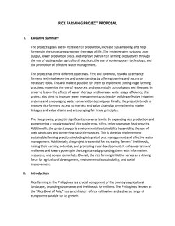 Simple Rice Project Proposal Rice Farming Project Proposal Overview | PDF | Science & Mathematics