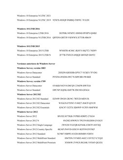 Windows 10 Enterprise N LTSC 2021
Windows 10 Enterprise N LTSC 2019
92NFX-8DJQP-P6BBQ-THF9C-7CG2H
Windows 10 LTSB 2016
Window