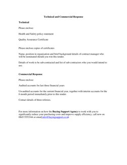 Tender Response Document Example Tender Documentation Template Guide | PDF | Procurement | Business