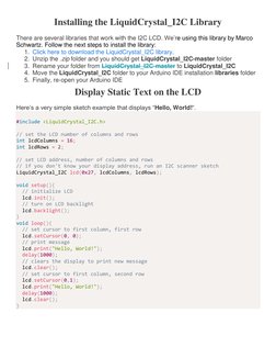 I2C LCD Setup with ESP32 Guide | PDF | Cursor (User Interface) | Liquid ...