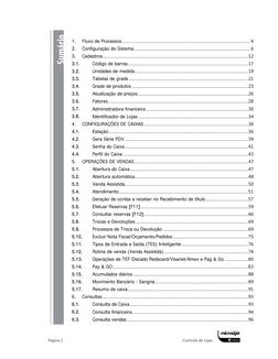 Página 2  
Controle de Lojas 
 
1. 
Fluxo de Processos.....................................................................