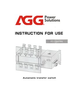 ATS 125A Installation and User Manual | PDF | Switch | Mains Electricity