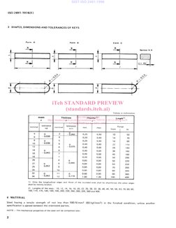 ISO 2491: Thin Parallel Keys Standard | PDF | Engineering Tolerance ...