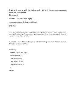 SystemVerilog Randomization Constraints | PDF | Computer Engineering ...