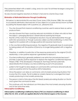 They presented Albert with a rabbit, a dog, and a fur coat. For all three he began crying and 
attempted to crawl away