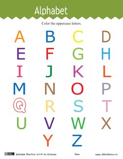 Alphabet 
Page
Alphabet Practice (v1.0) by Kulsoom 
www.abbythepup.co
Color the uppercase letters.
A
B
C
D
E
F
G
H
I
J
K
L
M