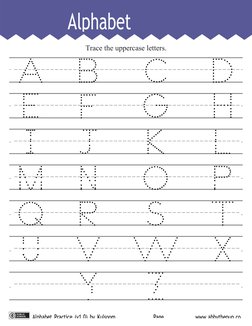 Alphabet 
Page
Alphabet Practice (v1.0) by Kulsoom 
www.abbythepup.co
Trace the uppercase letters.
