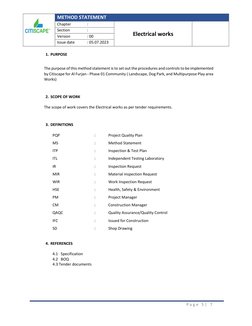 Method Statement for Electrical Works | PDF | Risk | Waste Management