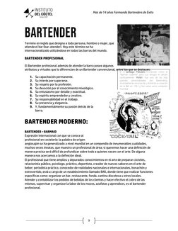 Mas de 14 años Formando Bartenders de Éxito 
 
9 
El Sr. Santiago Policastro re