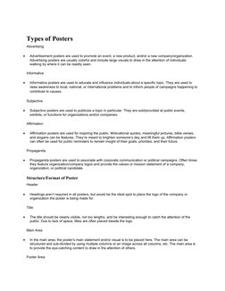 Types of Posters Explained | PDF | Poster | Advertising
