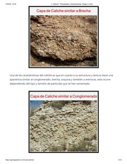 Propiedades y Usos del Caliche | PDF | Suelo | Diamante