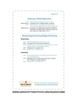 Sample Pilot Radio Communication Scripts | PDF | Instrument Flight ...