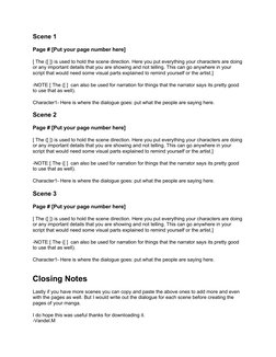 Manga Script Template Guide | PDF