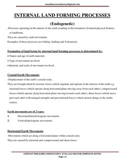 mwalimuconsultancy@gmail.com 
CONTACT MWALIMU CONSULTANCY  0746-222-000 FOR COMPLETE NOTES. 
Page | 3 
 
INTERNAL LAND FORMIN