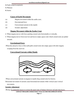 mwalimuconsultancy@gmail.com 
CONTACT MWALIMU CONSULTANCY  0746-222-000 FOR COMPLETE NOTES. 
Page | 5 
4. Fault scarps/escarp