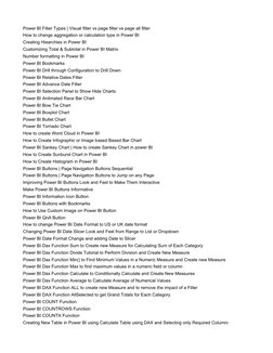 Power BI Filter Types | Visual filter vs page filter vs page all filter
How to change aggregation or calculation type in Powe