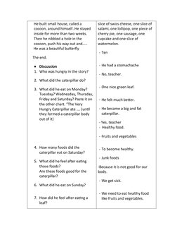 He built small house, called a 
cocoon, around himself. He stayed 
inside for more than two weeks. 
Then he nibbled a hole in
