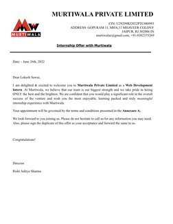 MURTIWALA PRIVATE LIMITED
CIN: U29299RJ2022PTC080993
ADDRESS: GOPI RAM 11, MHA,11 MHAVEER COLONY
JAIPUR, RJ 302006 IN
murtiwa