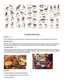 CULTURA POPULAR:
MÚSICA: 🎼🎵🎷
Lo más tradicional es la música de viento, que acompaña el brinco del Chinelo; se toca princi