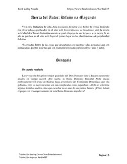 Traducción jap-ing: Seven Seas Entertainment 
Traducción ing-esp: Kardia037 
Rock Valley Novels