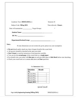 Academic Year: 2020/21(2013E.C)                                          Semester: I