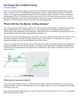 The Easiest Day Trading Strategy 
By Victorio Stefanov 
There are several day trading strategies in the world, some that clai
