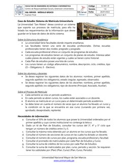 FACULTAD DE INGENIERÍA DE SISTEMAS E INFORMÁTICA 
Centro de Responsabilidad Social y Extensión Universitaria 
 
 
 
Código