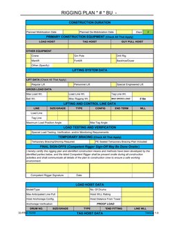 Crane Rigging Plan and Safety Checklist | PDF | Crane (Machine)