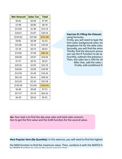 Net Amount
Sales Tax
Total
$6.81 
$0.68 
$7.49 
$7.98 
$0.80 
$8.78 
$13.83 
$1.38 
$15.22 
$18.67 
$1.87 
$20.54 
$210.62 
$