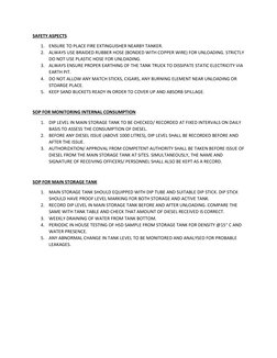 Diesel Unloading SOP for Rigs | PDF | Diesel Engine | Tanks