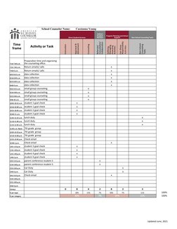 ASCA Time Tracker for School Counselors | PDF | School Counselor ...