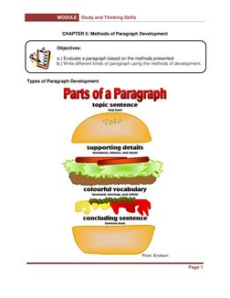 Paragraph Development Methods Explained | PDF | Essays | Narrative