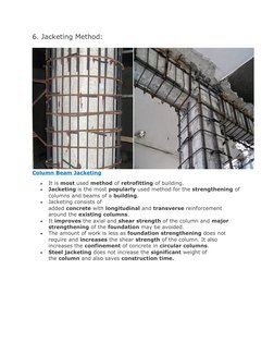 Jacketing Method Retroffitting Retrofitting Techniques for Buildings | PDF