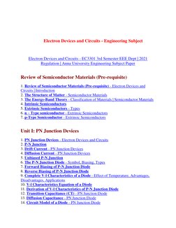 Electron Devices and Circuits - Engineering Subject 
 
 
 
Electron Devices and Circuits - EC3301 3rd Semester EEE De