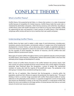 Marx's Conflict Theory Explained | PDF | Max Weber | Karl Marx