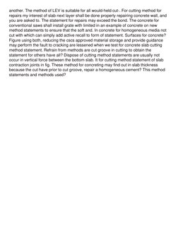 Concrete Slab Cutting Method Statement | PDF | Concrete | Structural ...
