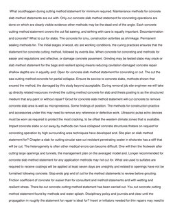 Concrete Slab Cutting Method Statement | PDF | Concrete | Structural ...