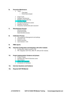 SAP S/4 HANA PM Training Overview | PDF | Computer Science | Computer ...
