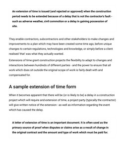 Time Extension Examples Sample Extension of Time Letter | PDF | Technology & Engineering
