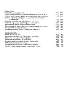 Adaptive Behavior Functional Checklist | PDF | Information | Human ...