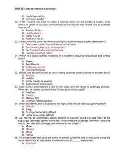 EDU 533 Final Exam Review Guide | PDF | Educational Assessment | Rubric ...
