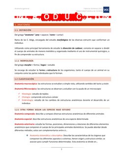 INTINRTROODDUUCCCIÓCNI-ÓN
Anatomía general
Fabricio Giménez (VET)
Universidad Católica de Córdoba
1
  1. ANATOMÍA
Del griego