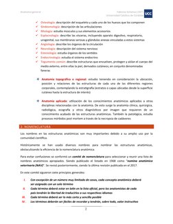 Anatomía general
Fabricio Giménez (VET)
Universidad Católica de Córdoba
2

Osteología: descripción del esqueleto y cada uno